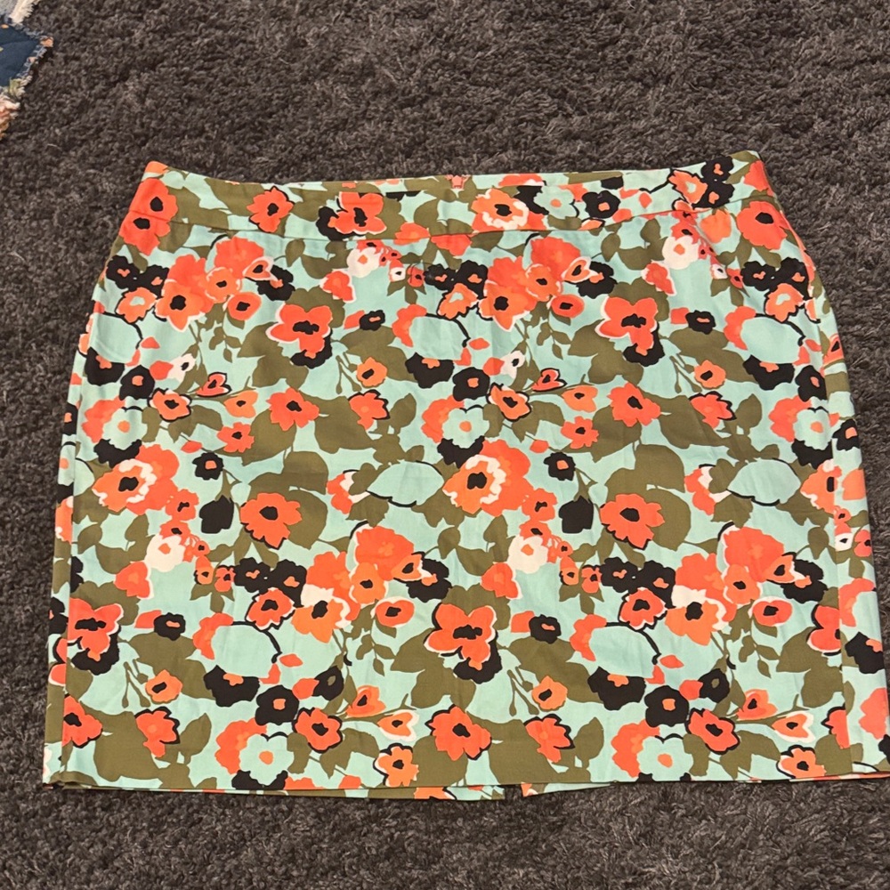 Lane Bryant Floral Skirt in Pink and Green Size 28